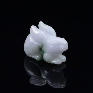 金瑞祥家居淘宝天然白玉兔子摆件玉石摆件生肖兔生日礼物玉雕小兔子