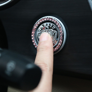 汽车一键启动环装饰贴钻石圈水晶镶钻水钻启动钥匙圈环通用加装品