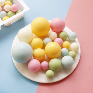 彩色巧克力球生日蛋糕装饰摆件心形空心球创意插件甜品配件可食用