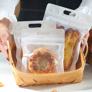 烘焙面包包装袋餐包袋手提透明菠萝包雪花酥密封袋甜甜圈包装袋子