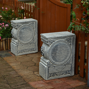 中式仿古仿石雕创意别墅庭院门墩抱鼓石装饰摆件大门口摆件门当