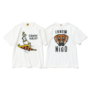 在途human made i know nigo kaws飞毯鸭子法斗竹节棉短袖t恤22ss