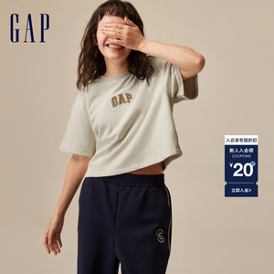 Gap女装春夏LOGO潮流学院风运动短袖T恤高级时尚休闲上衣857731