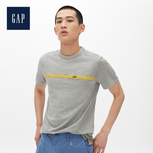 Gap男装纯棉短袖T恤夏季466855 2019新款男士lo