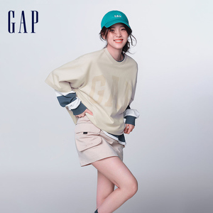【欧阳娜娜同款】Gap男女装2024夏季新款法式圈织软短袖T恤889779