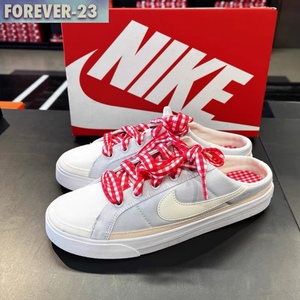 nike耐克 帆布女鞋休闲低帮一脚蹬无后跟半拖鞋dj5058-011 db3970