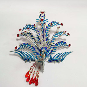 热销款点翠七尾正凤戏曲头饰头面京剧越剧古装剧清宫戏头饰演出用