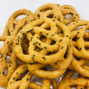 广西玉林特产年货油炸糖环翘莲原味芝麻味翘莲传统手工年货零食