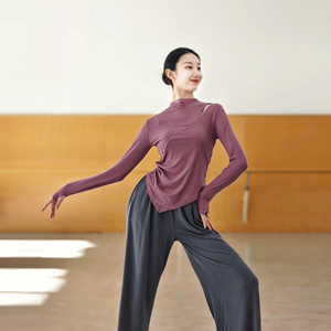 舞蹈服春夏新款现代舞上衣女成人古典舞练功形体服艺考服瑜伽演出