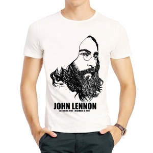 john lennon t-shirt约翰列侬t恤衫白色名人印花短袖春季衣服男女
