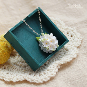 00港潮印象淘宝专柜正品纯银项链女款学生丁香花吊坠锁骨链首饰品