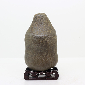 天然手玩大化彩陶金纹画面大湾水玉纹路图案石胆广西来宾奇石e514