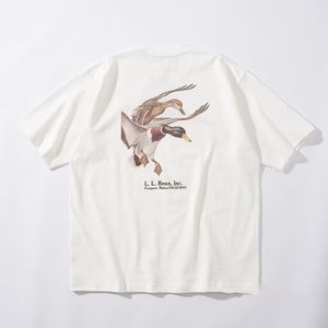 BEAMS联名LLBEAN 23SS 户外限定 猎犬野鸭字母趣味印花短袖T恤 潮