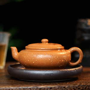 【传器】宜兴紫砂壶纯手工泡茶壶名家正宗原矿玉成窑段泥扁玉