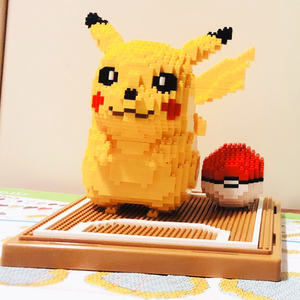 皮卡丘积木兼容乐高成年拼装玩具微颗粒拼图宠物小精灵儿童益智力