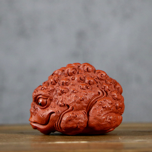 【禅踪】宜兴紫砂四方来财金蟾茶宠李建伟摆件雕塑招财茶玩文玩