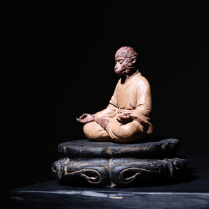 精品紫砂悟空茶宠雕塑摆件宜兴名家朱明原创全手工佛系茶玩礼盒装