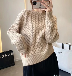 羊毛 粗针绞花毛衣 编织麻花 050112