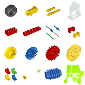 9656兼容乐高积木玩具 大颗粒积木散件 黄梁 涡轮箱 齿轮 滑轮