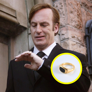 绝命毒师风骚律师周边吉米18k金珐琅尾戒指索尔bettercallsaul