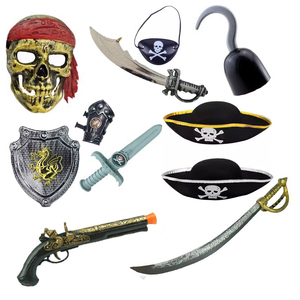 万圣节海盗武器道具古罗马骑士盾牌匕首海盗钩海盗帽眼罩海盗刀枪
