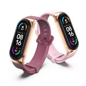 适用Amazfit Band 7表带华米手环5 7腕带海洋硅胶亲肤彩色腕带