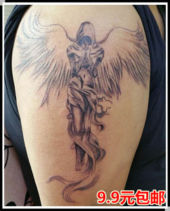 纹身贴防水 天使翅膀手臂纹身 男女个性 欧美彩色花臂 翅膀
