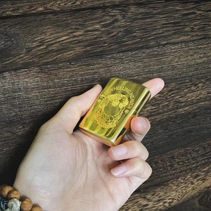 zippo"限61联量69名 合金铜镀24k纯金61刻蚀69火机 个性