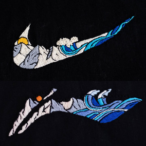 手工diy山海可平刺绣材料包亲手绣制衣服礼物送男友新手零基础