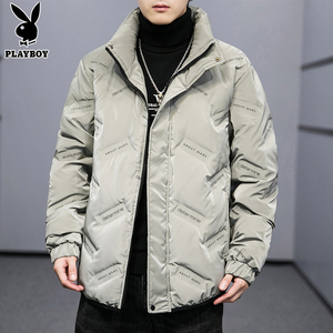 花花公子棉服外套男2021秋冬季新款中老年加厚保暖休闲棉衣旗舰s