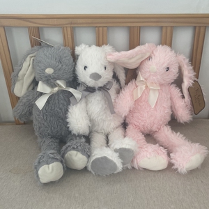 美单kellybaby粉色落水长耳兔毛绒玩具公仔 响纸柔软安抚女孩玩偶