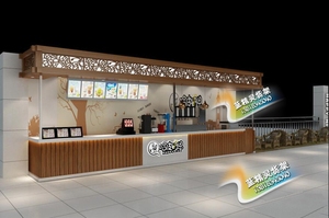 欧式烤漆奶茶店收银台肯德基小吃店前台接待台麦当劳西餐吧台定做