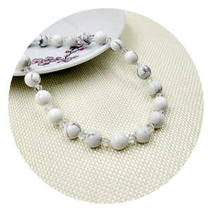 石头记白松石8mm富贵人生 圆梦项链送妈妈 送女朋友 天然玉石项链