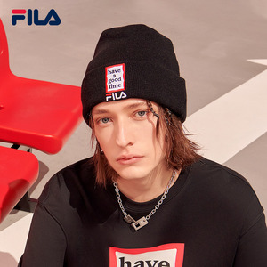 fila x hagt斐乐帽子防寒女保暖羊毛线针织帽男刺绣情侣时尚帽子