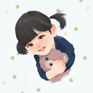 89花枝馨妃淘宝转手绘可爱q版卡通头像漫画定制插画婴儿宝宝画像形