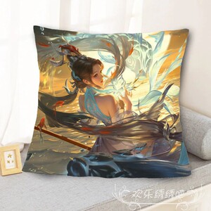 十字绣自己绣王者荣耀抱枕大乔手工线绣刺绣卧室客厅抱枕朋友礼物