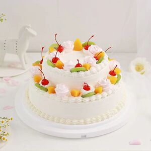 红宝石双层鲜奶员工生日退休同学聚会生日礼物上海同城蛋糕速递