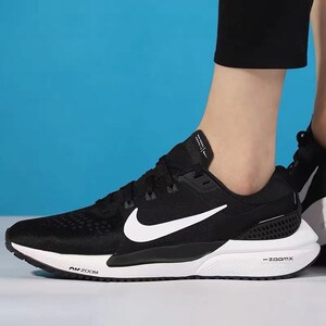 nike耐克黑白zoom登月15代飞马透气跑鞋男鞋运动女黑白夏季cu1855