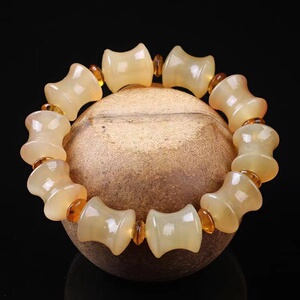 手串手链羊角佛珠民族风西藏单圈款山羊角桶珠女士