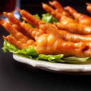 东北特产辽宁朝阳凌源正宗高老九烧鸡熟食熏鸡爪下酒菜500g顺丰