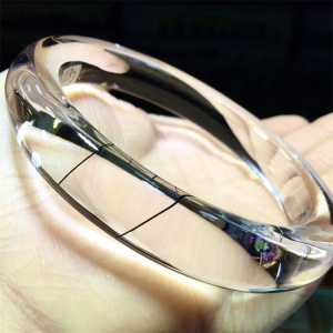 东海水晶天然黑发晶顺发晶经典手镯内径:59.5mm