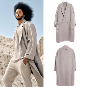 fear of god fog第七季主线羊毛呢中长款西装外套纯色秋冬大衣灰