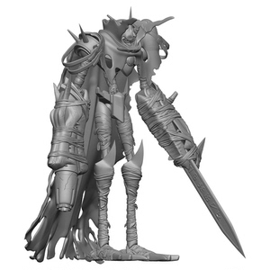 3d打印奥米加兽兹瓦特战损数码宝贝白模树脂gk wayne设计工作室