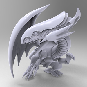 3d打印青眼白龙游戏王海马赖人白模型树脂gk wayne设计工作室定制