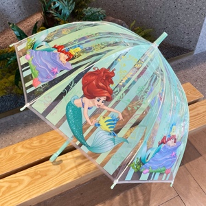 日单正版透明伞！卡通公主！阿波罗拱形幼儿园小学生女孩长柄雨伞