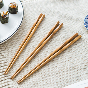 创意日式家用天然楠竹家庭装竹筷子22.5cm防滑尖头寿司店商用筷子