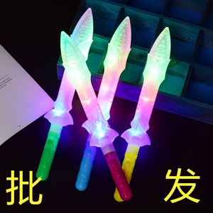 新款发光玩具刀剑创意幼儿园小礼品儿童七彩小剑夜市地摊货源批蕟
