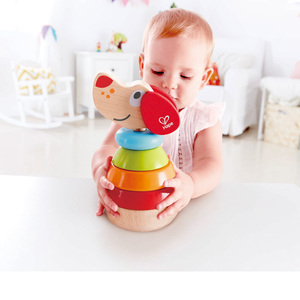 Hape佩佩有声堆塔层层叠叠高1-2岁宝宝儿童益智力玩具木制堆堆乐