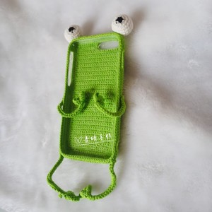 青晴手作 手工编织毛线卡通可爱创意个性青蛙手机套12promax11pro