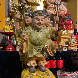 2021新款李居明唐密力荐高端招财镇宅摆件三面大黑天财神